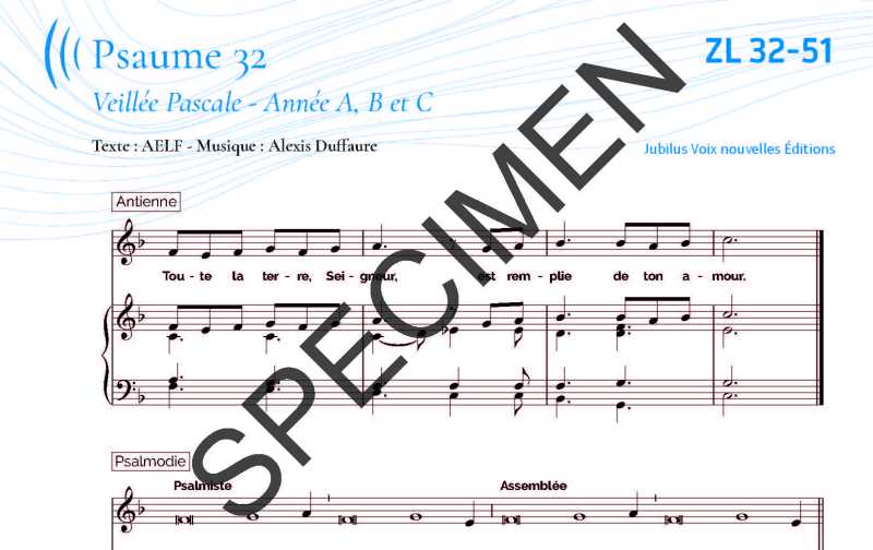 Psaume 32 - Veillée pascale - Duffaure