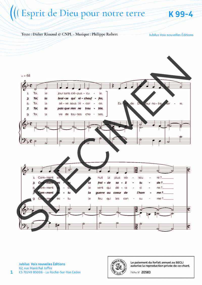 Esprit de Dieu pour notre terre