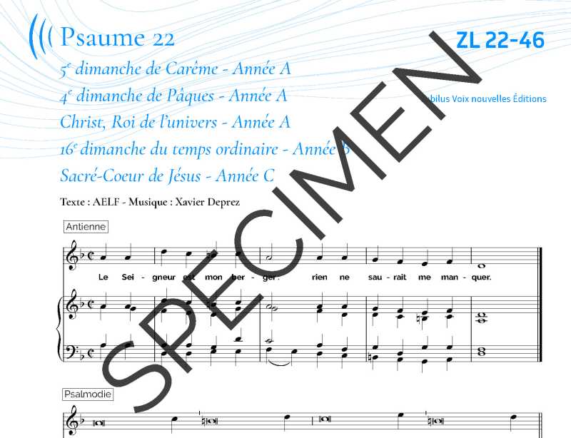 Psaume 22 - Deprez