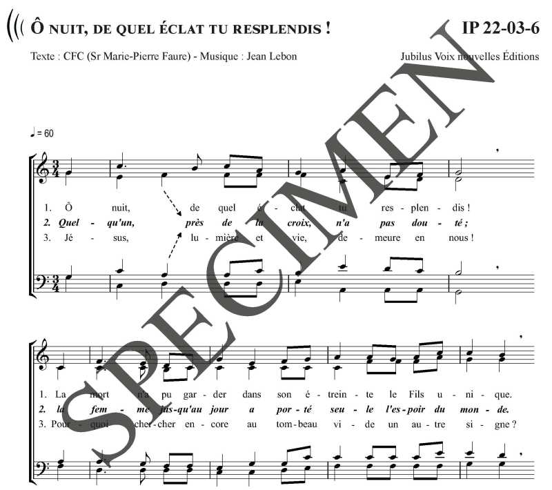 Ô nuit, de quel éclat tu resplendis !