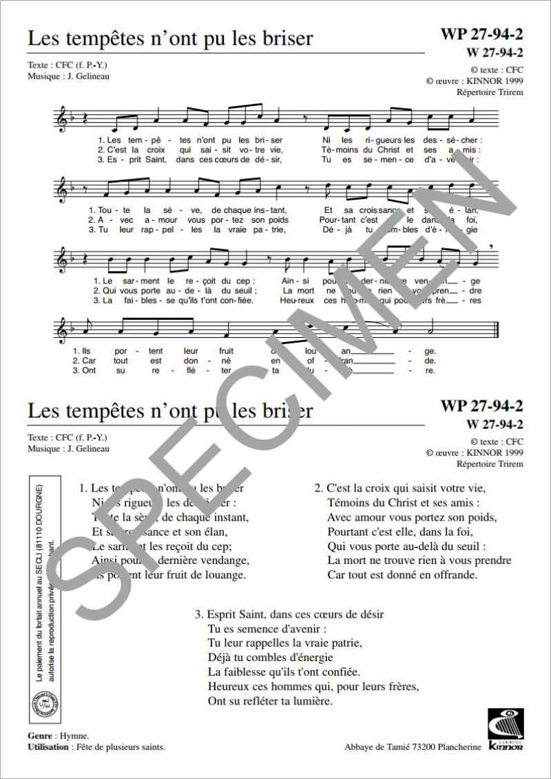 Les tempêtes n&#39;ont pu les briser de J. Gelineau