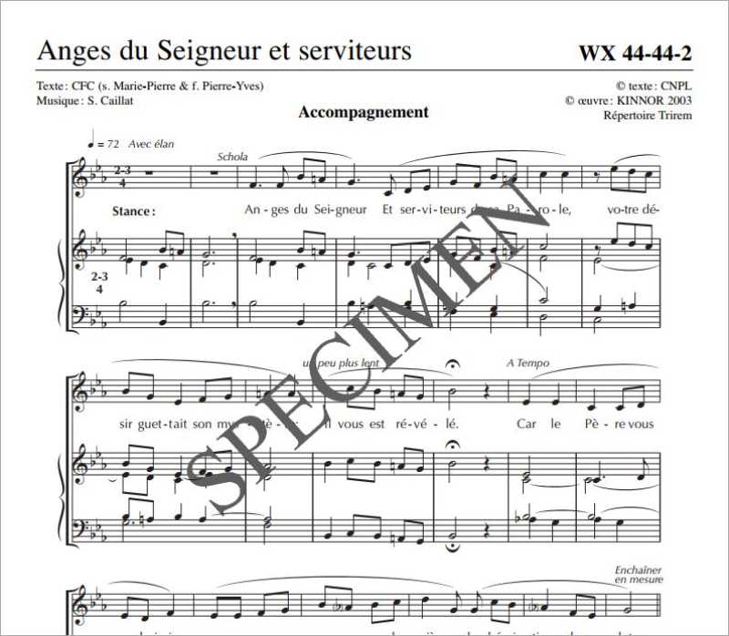 Anges du Seigneur et serviteurs