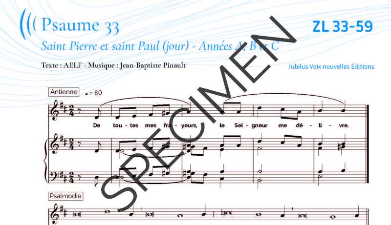 Psaume 33 - Saints Pierre et Paul