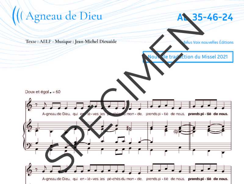 Agneau de Dieu - Dieuaide