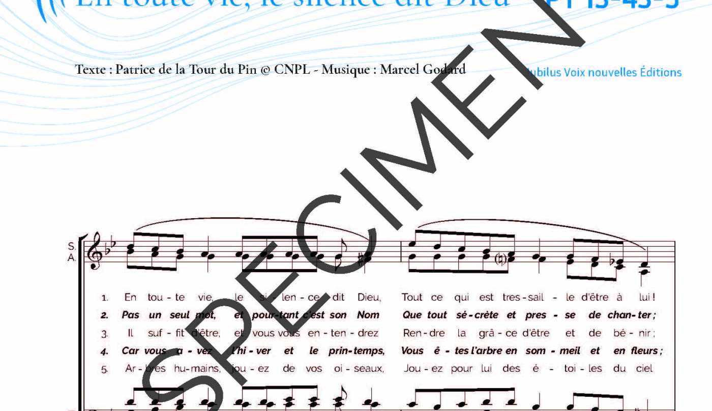 En toute vie le silence dit Dieu