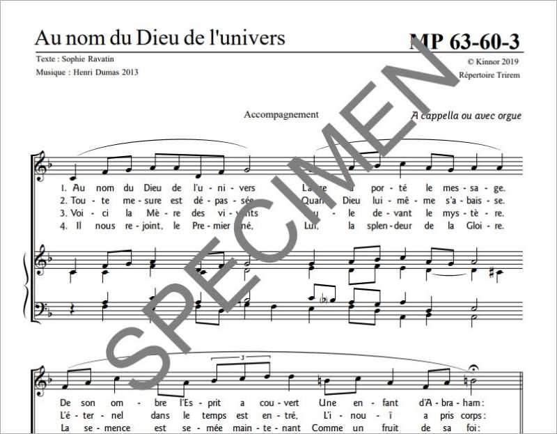 Au nom du Dieu de l&#39;univers - H. Dumas