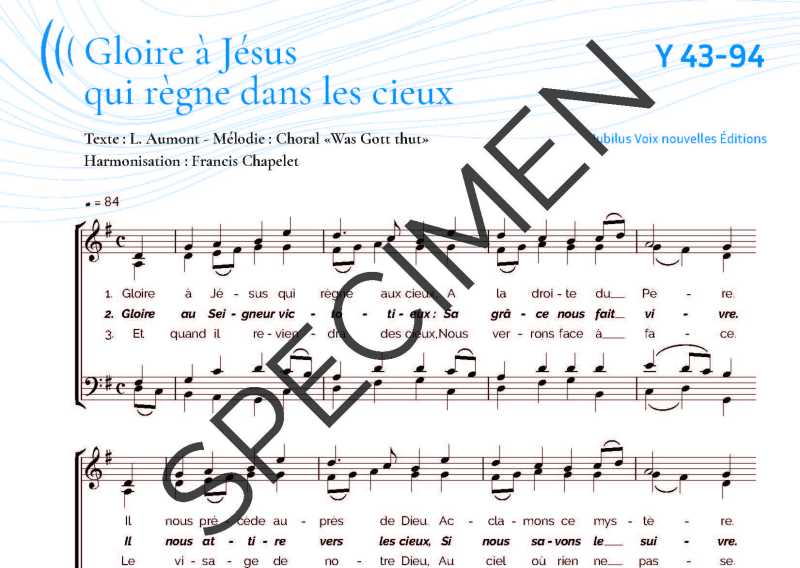 Gloire à Jésus qui règne aux cieux