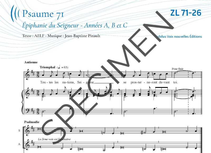 Psaume 71 - Epiphanie du Seigneur