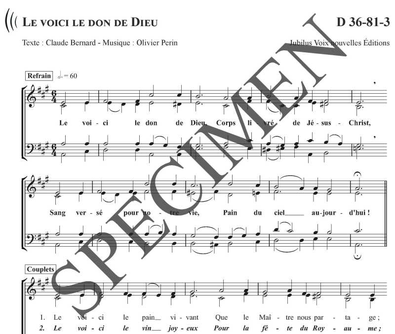 Le voici le don de Dieu