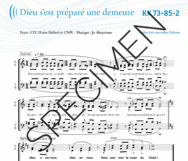 Dieu s'est préparé une demeure