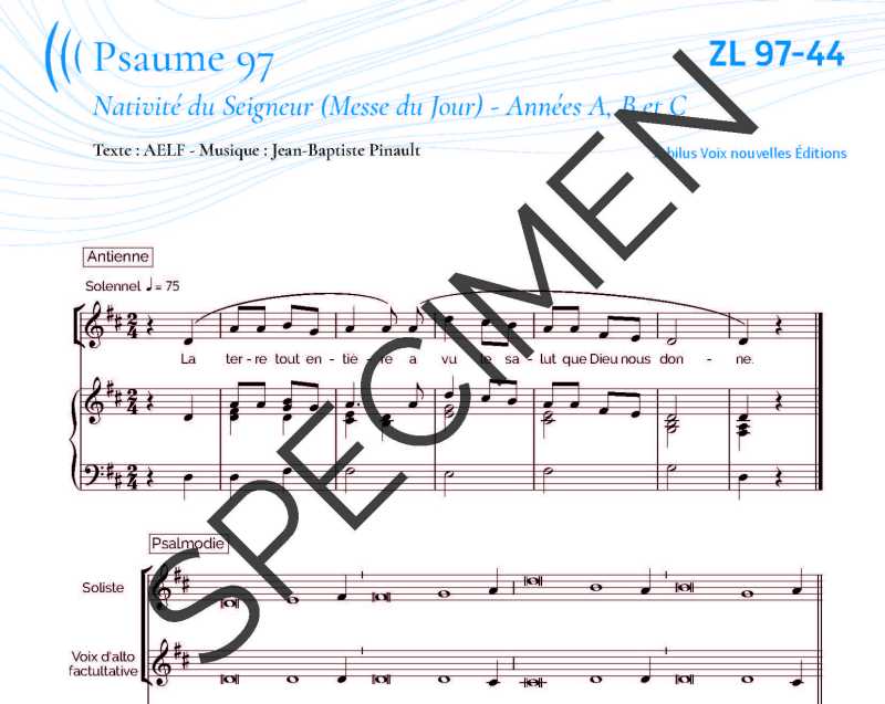 Psaume 97 - Messe du jour - Pinault