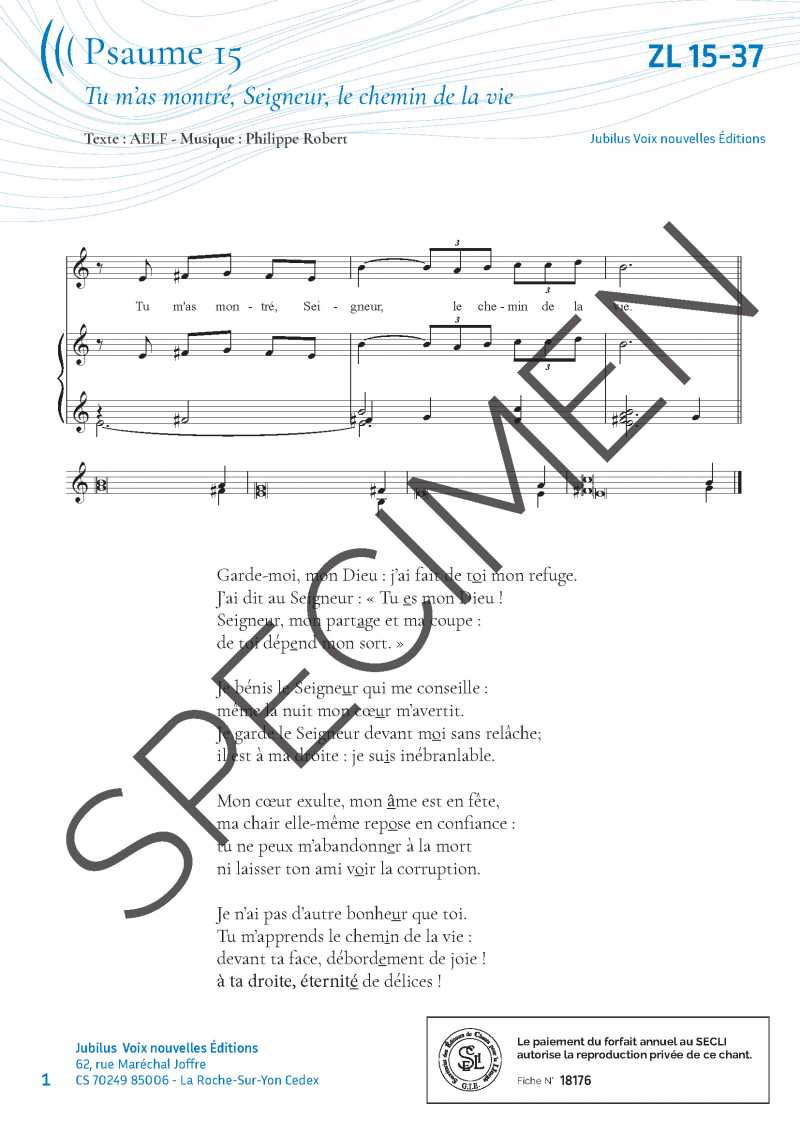 Psaume 15 - Robert