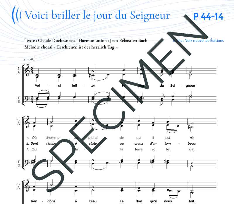 Voici briller le jour du Seigneur