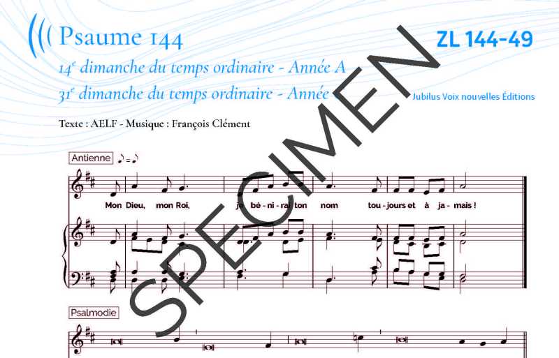Psaume 144 - Clément