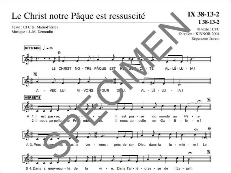 Le Christ notre Pâques est ressuscité