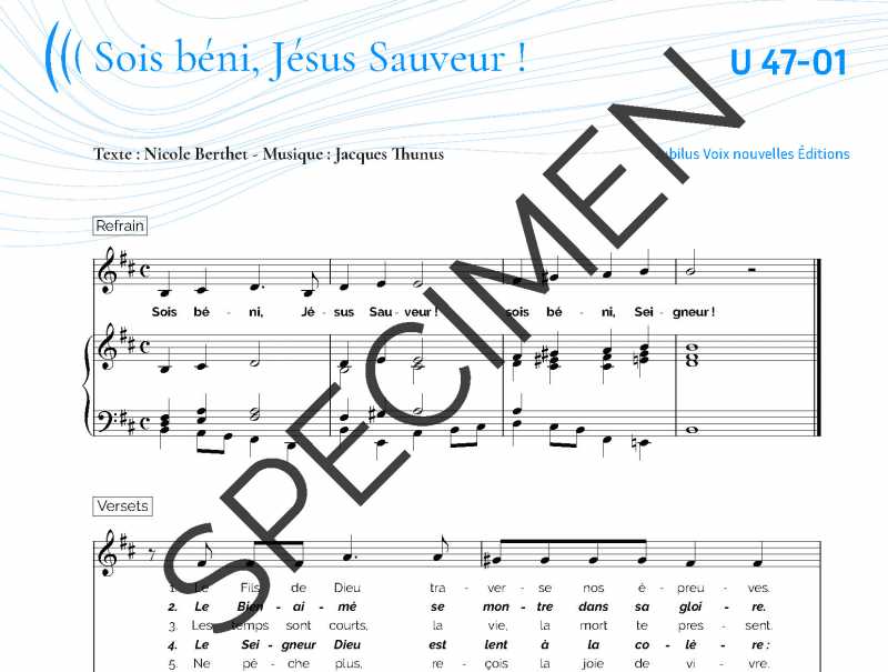 Sois béni, Jésus Sauveur !