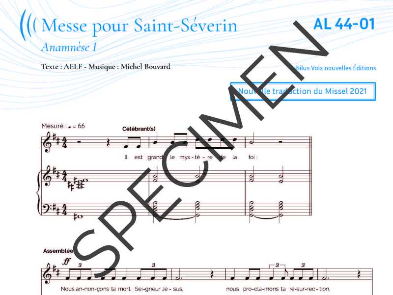 Messe pour Saint Severin - Anamnese