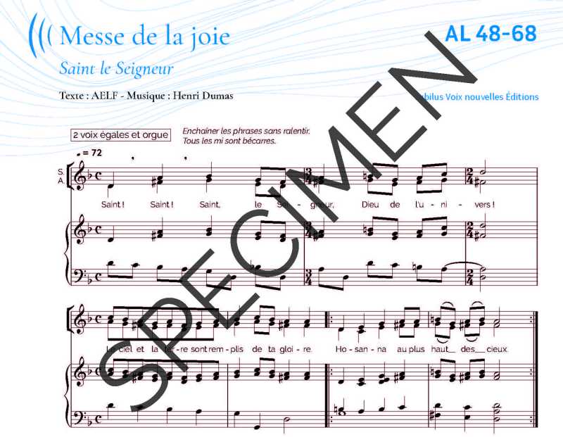 Messe de la joie - Saint le Seigneur