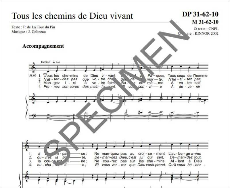 Tous les chemins du Dieu vivant de J. Gélineau