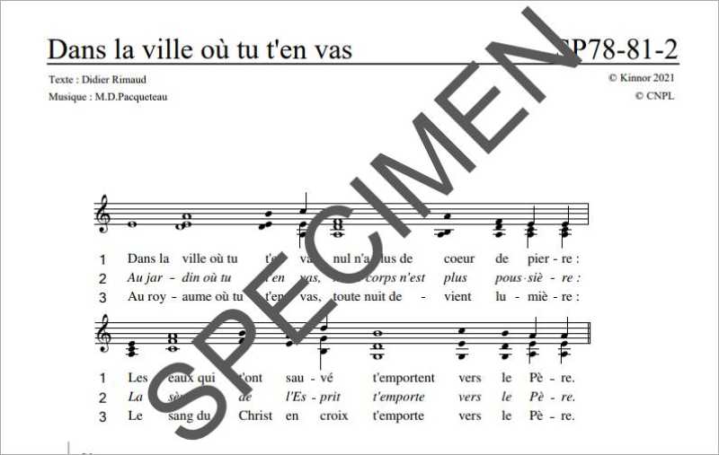 Dans la ville où tu t'en vas