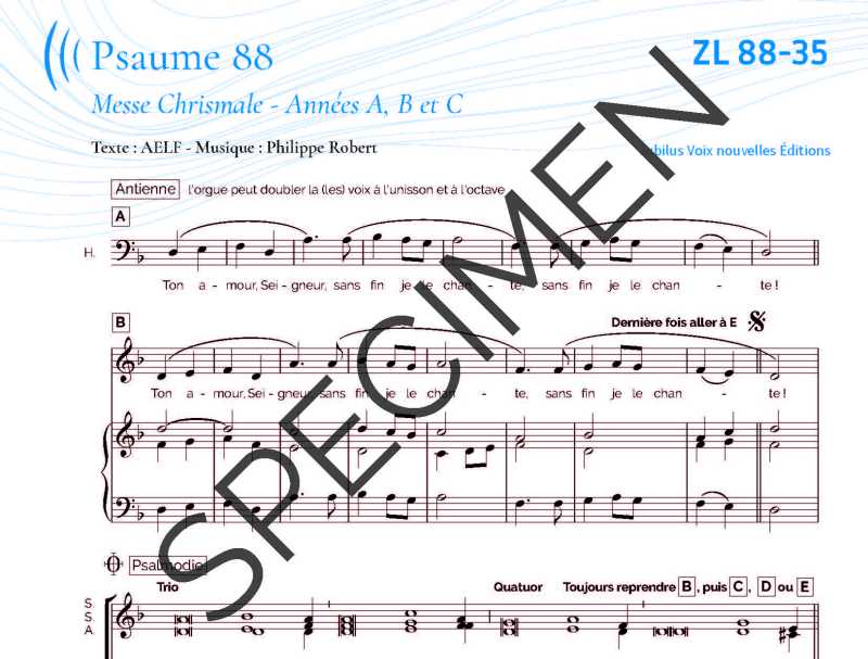 Psaume 88 - Messe chrismale - Robert