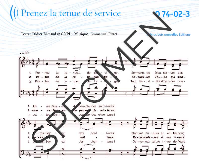 Prenez la tenue de service - Pittet