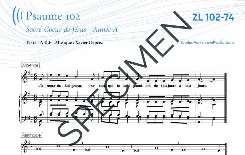 Psaume 102 - Sacré Coeur de Jésus