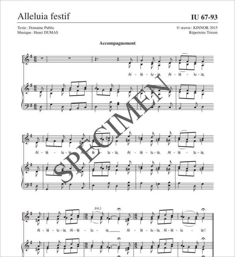 Alleluia festif de Dumas