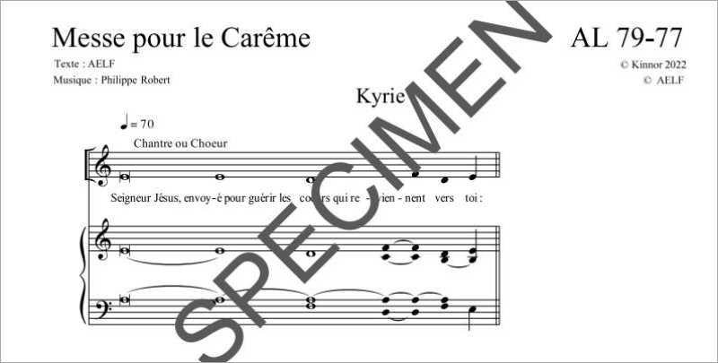 Messe pour le carême