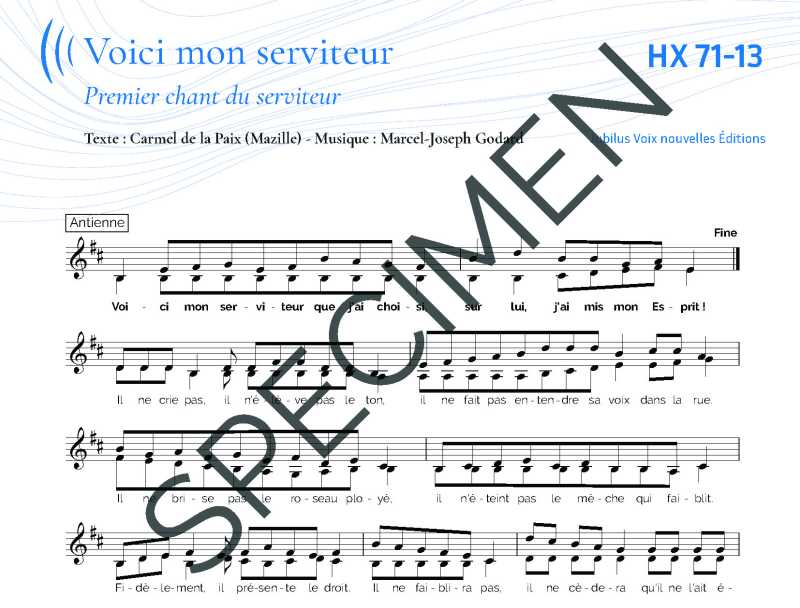 Premier chant du serviteur