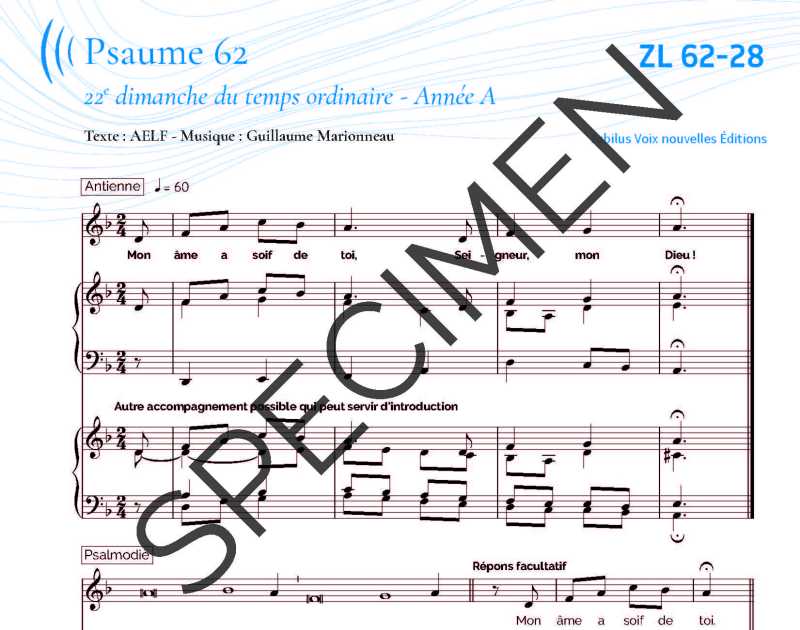 Psaume 62 - Marionneau