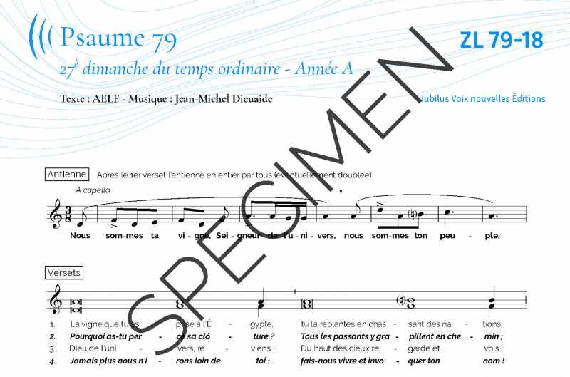 Psaume 79 - Dieuaide