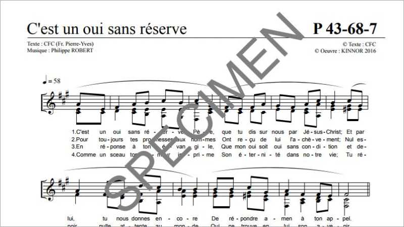 C&#39;est un oui sans réserve