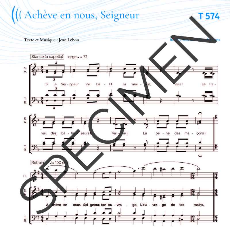 Achève en nous, Seigneur