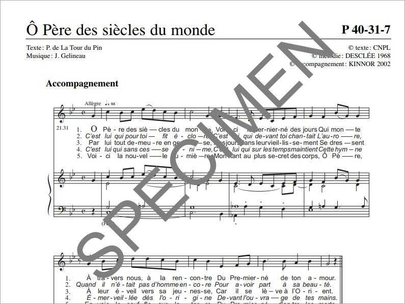 Ô Père des siècles du monde