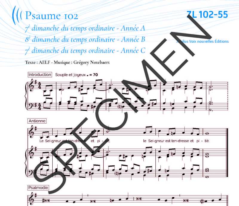 Psaume 102 - Notebaert - Temps ordinaire