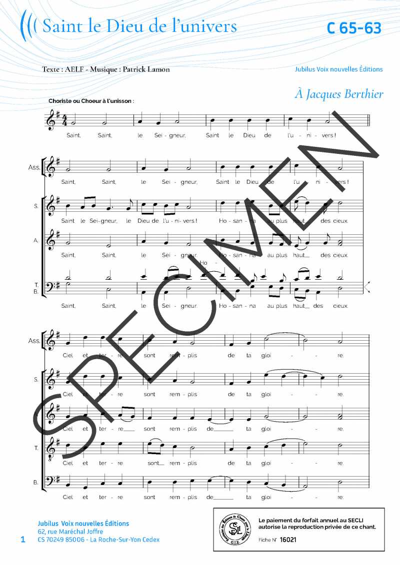 Saint le Dieu de l'univers - Lamon