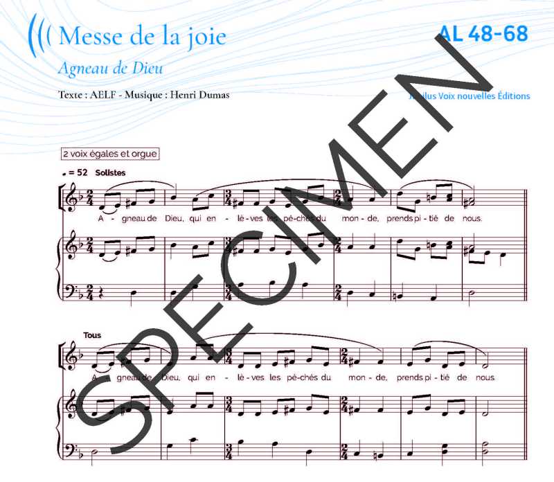 Messe de la joie - Agneau de Dieu