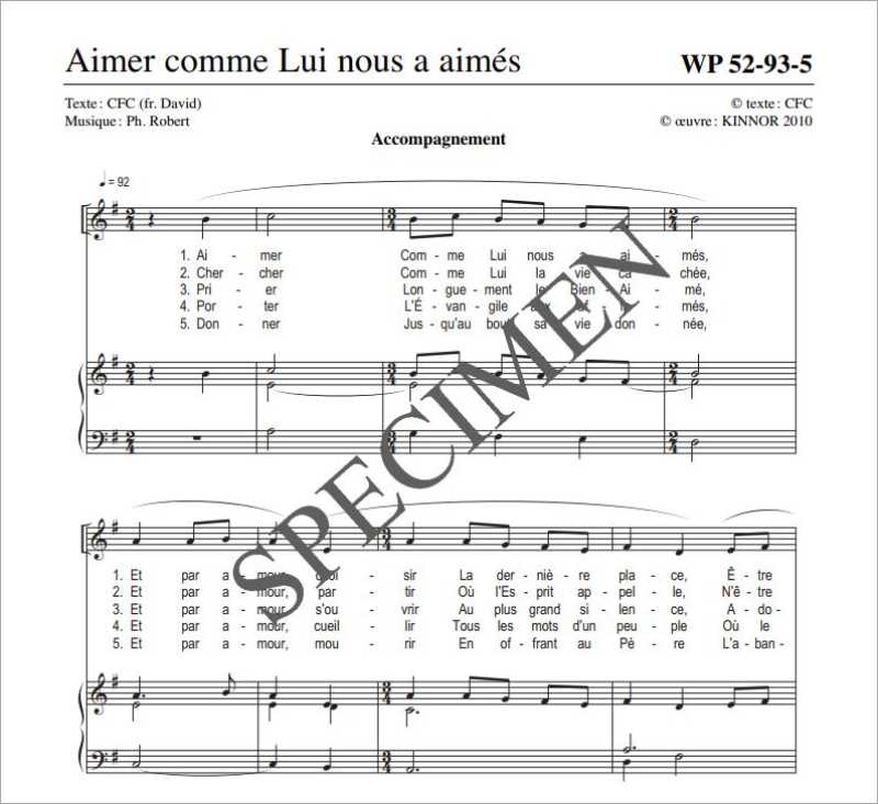 Aimer comme lui nous a aimés - Robert
