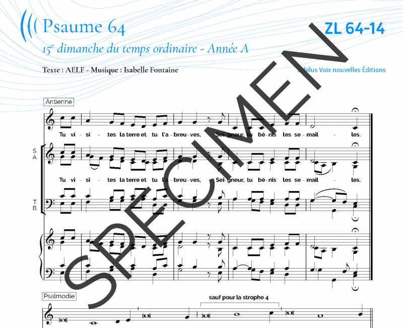 Psaume 64 - Fontaine