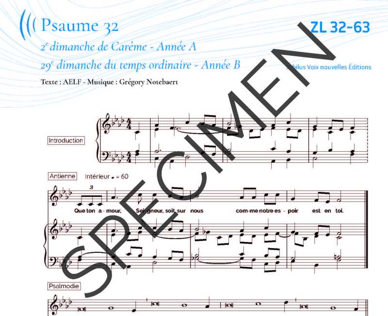 Psaume 32 - Notebaert