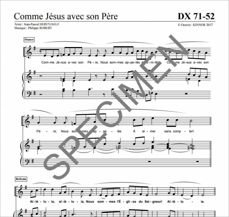 Comme Jésus avec son Père