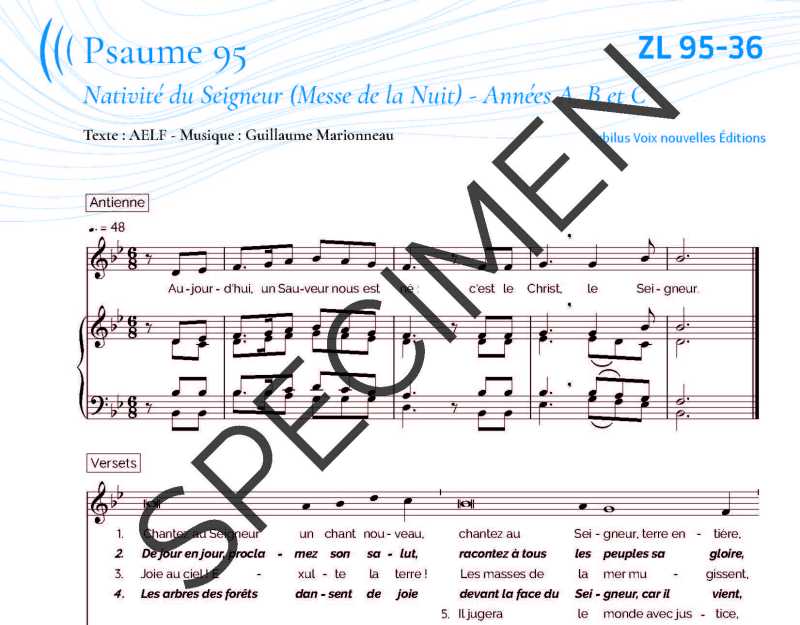 Psaume 95 - Nativite - Messe de la nuit