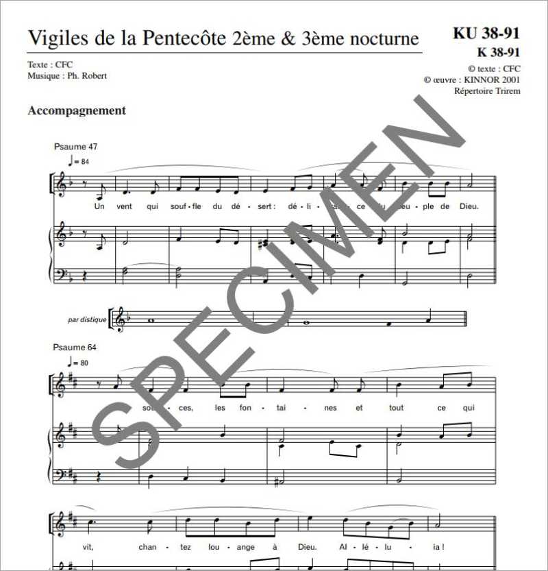 Vigiles de la Pentecôte 2° et 3° Nocturne